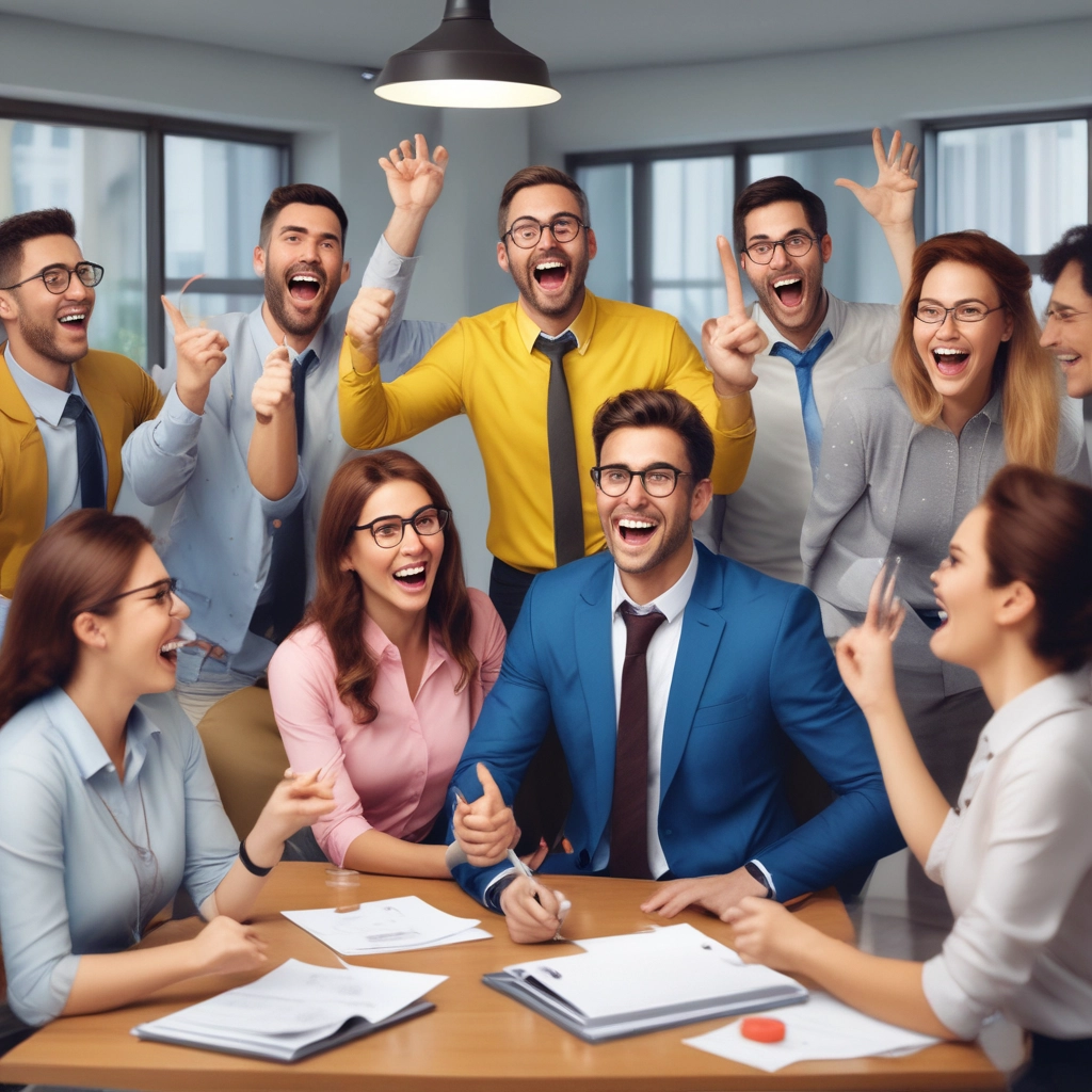 Four small, white robot figures are sitting in a row, each with a laptop in front of them. They have round bodies and blue accents, with 'AI' displayed on their chests. The background is minimal and light gray, emphasizing the robots and their computers.